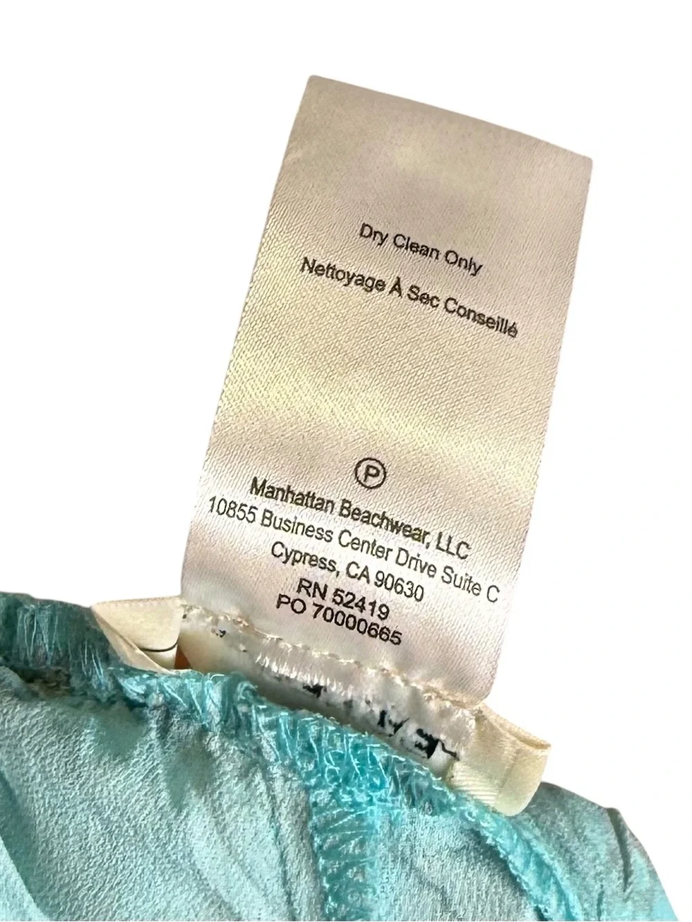 L’agence Size XL Turquoise Print Geraldine Swim Coverup Overlap Pants